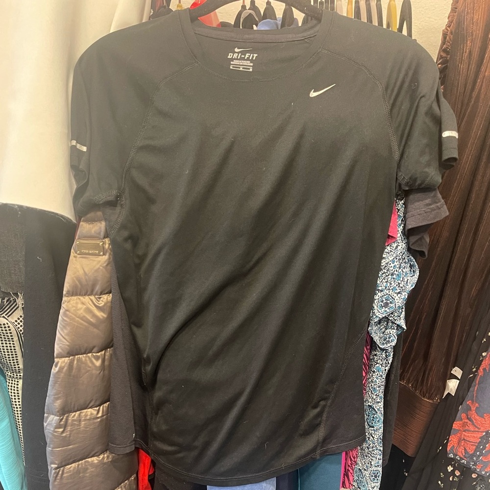 Nike Dri Fit Black Running Tee size Medium